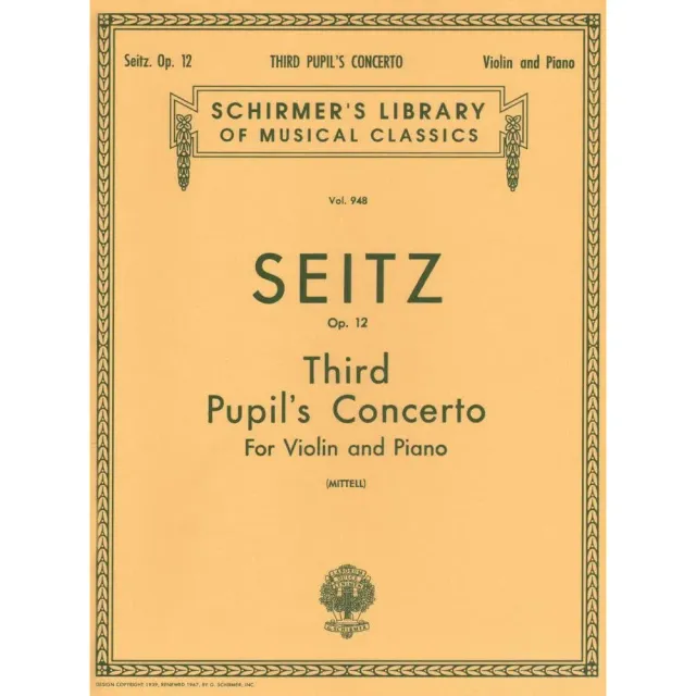 Shar Music Seitz Schülerkonzert Nr.3 Noten Violine g-Moll
