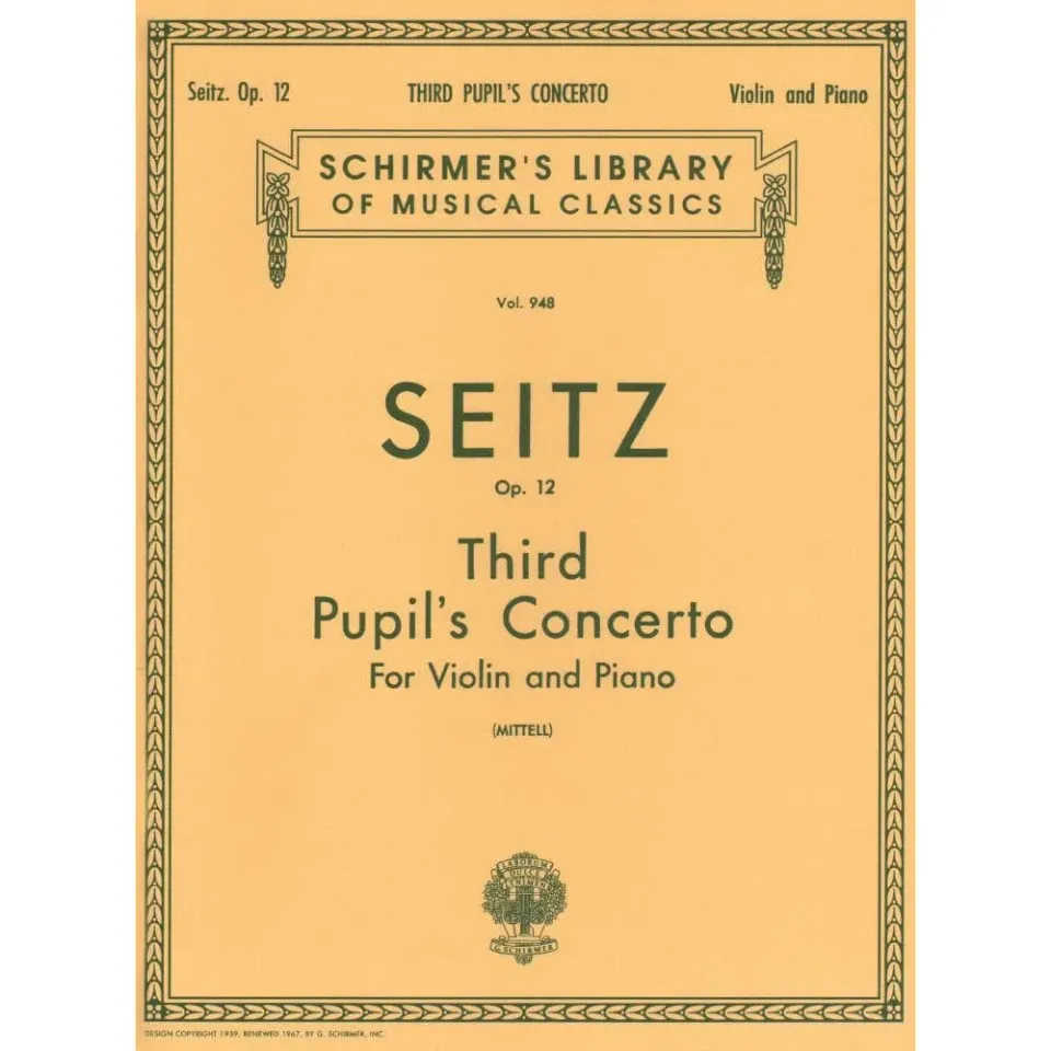 Shar Music Seitz Schülerkonzert Nr.3 Noten Violine g-Moll