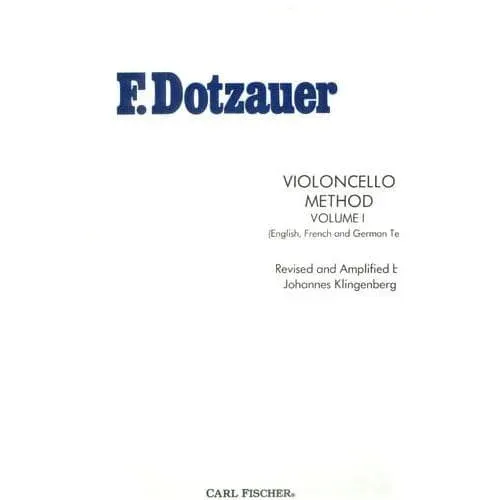 Dotzauer Violoncello Method Vol.1 Celloschule