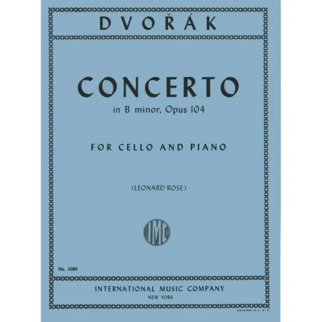 Shar Music Dvorak Cellokonzert h-Moll op. 104 Cellonoten Klavier