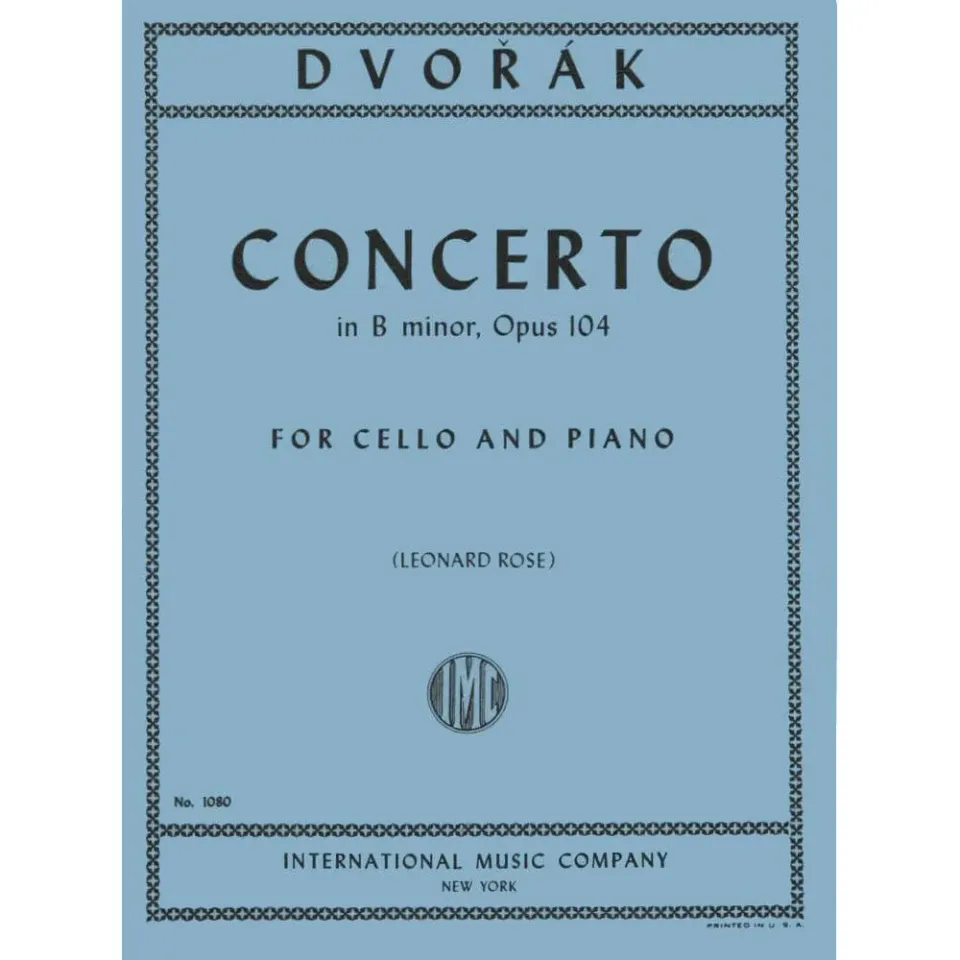 Shar Music Dvorak Cellokonzert h-Moll op. 104 Cellonoten Klavier