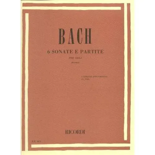 Shar Music Bach 6 Sonaten Partiten Noten Viola Bennici