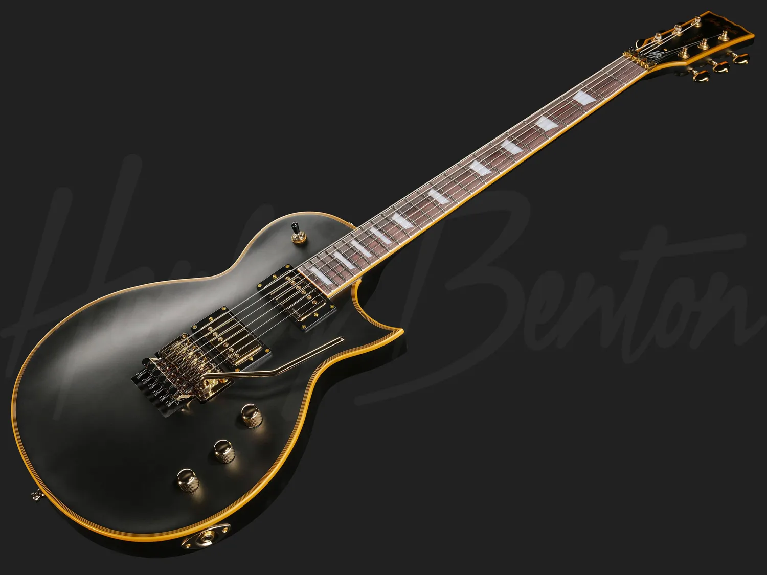 Harley Benton SC-Custom III FR E-Gitarre Vintage Black Floyd Rose