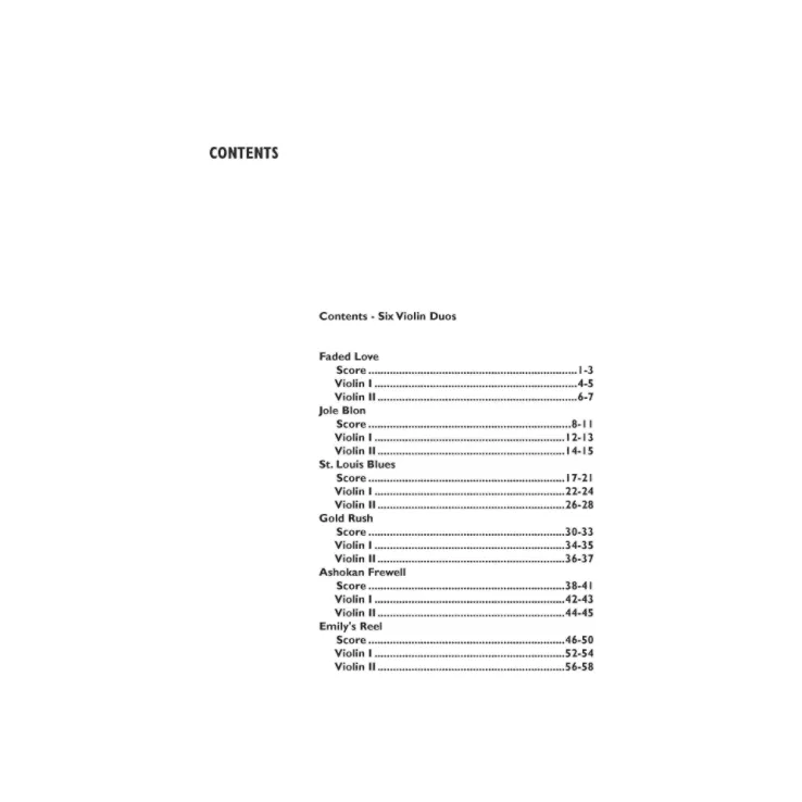 Shar Music Six Violin Duos O'Connor Violinduo-Noten Download für 2 Violinen
