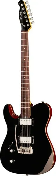 Harley Benton Fusion-T HH LH E-Gitarre schwarz Linkshänder