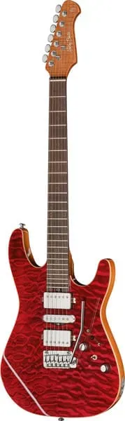 Harley Benton Fusion-IV HSH RW QRG E-Gitarre Quilt