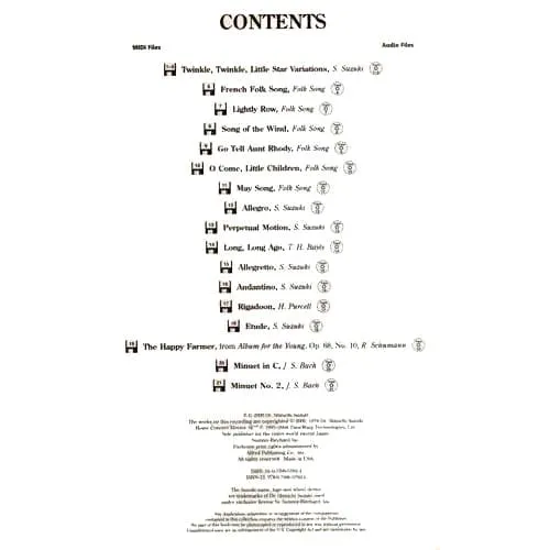 Suzuki Cello School Vol. 1 Klavierbegleitung MIDI CD-ROM