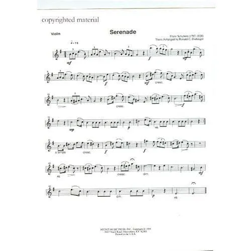 Medici Schubert Serenade D 889 Noten Violine Klavier