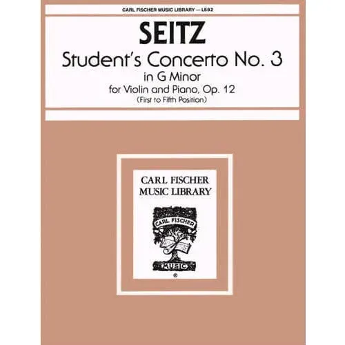 Shar Seitz Schülerkonzert Nr. 3 g-Moll op. 12 Noten Violine
