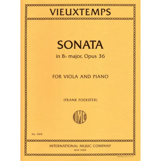 Shar Music Vieuxtemps Op 36 Noten Viola Klavier Sonate