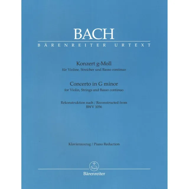 Bärenreiter Bach Konzert g-Moll BWV 1056 Noten
