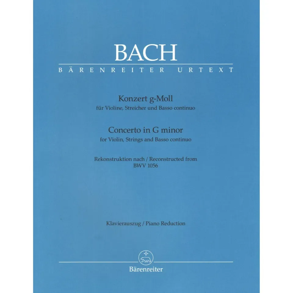 Bärenreiter Bach Konzert g-Moll BWV 1056 Noten