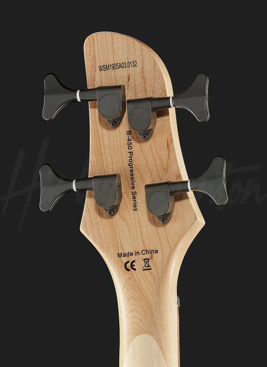 Harley Benton B-450FL BK E-Bass Fretless Schwarz