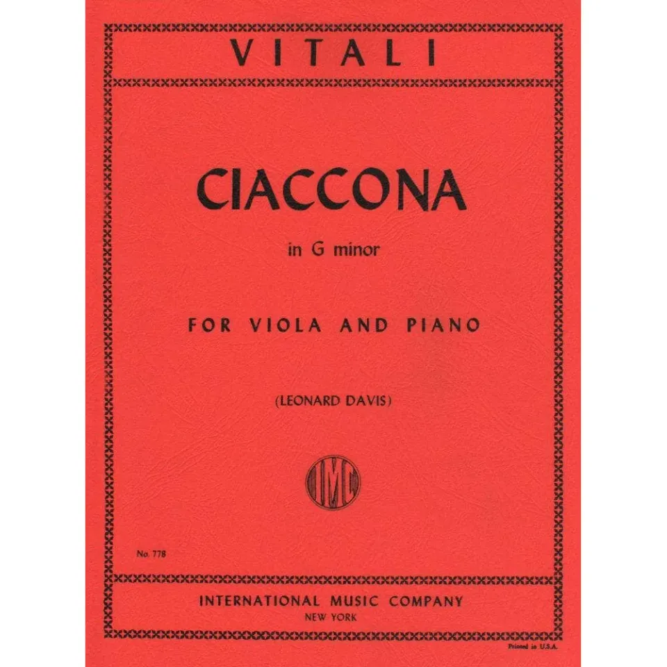 Shar Music Vitali Chaconne g-Moll Viola Klaviernoten