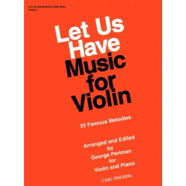 Perlman Let Us Have Music Vol.1 Violinennoten Klavier Anfänger