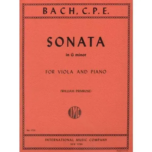 Shar Music C.P.E. Bach Sonate g-moll H 510 Noten Viola Klavier