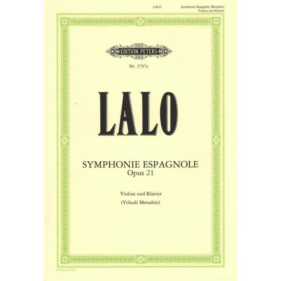 Lalo Symphonie Espagnole Op.21 Noten Violine Menuhin