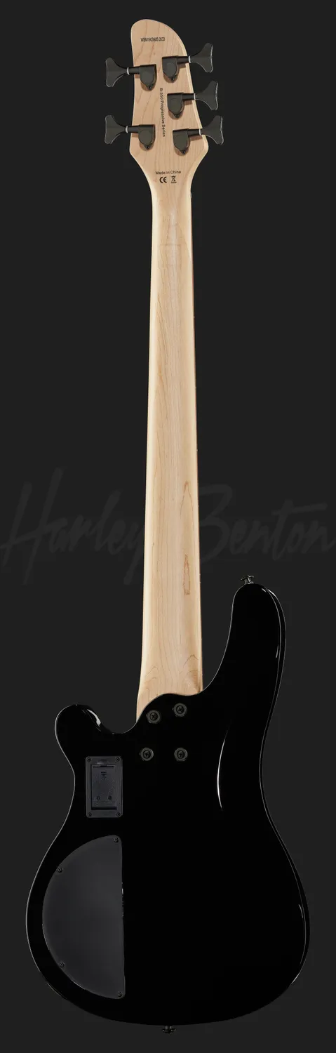 Harley Benton Pro B-550FL E-Bass 5-Saiter Fretless Schwarz