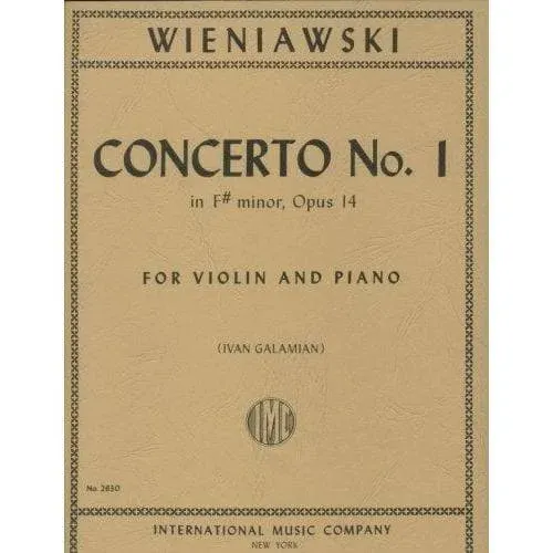 International Wieniawski Konzert Nr.1 Violinnoten fis-moll Op.14