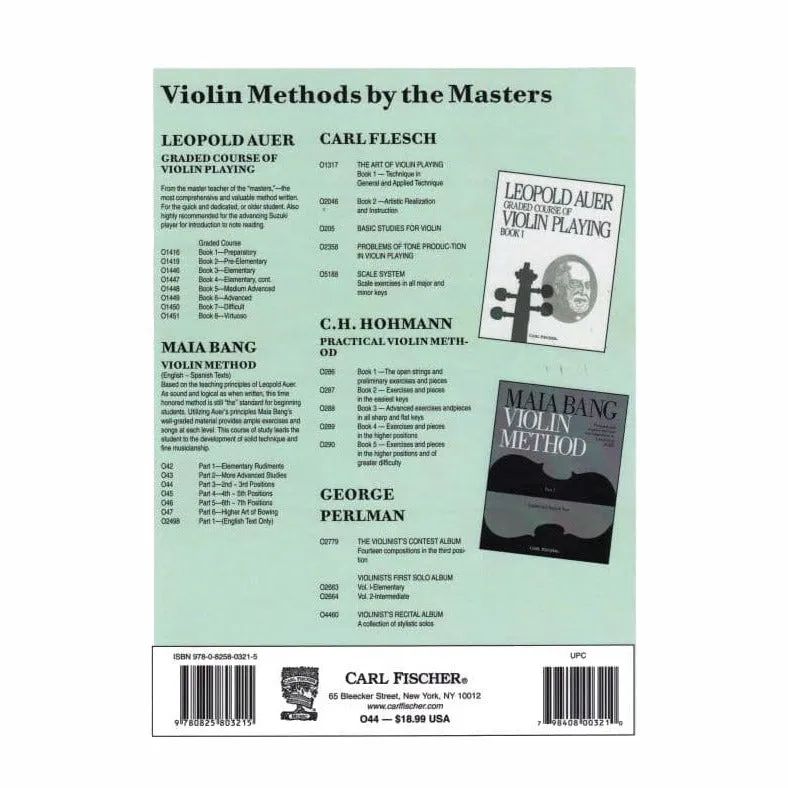 Carl Fischer Bang Violin Method 3 Violinschule