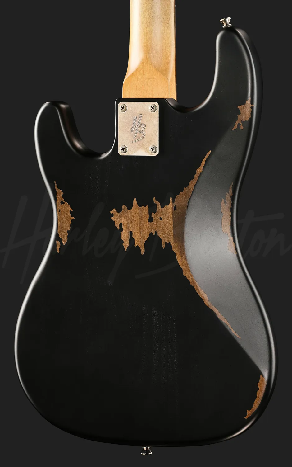 Harley Benton PB-62HA BK E-Bass Precision aged schwarz