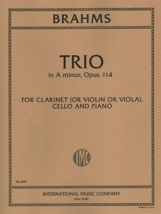 International Brahms Trio Op.114 Noten Violine Cello Klavier