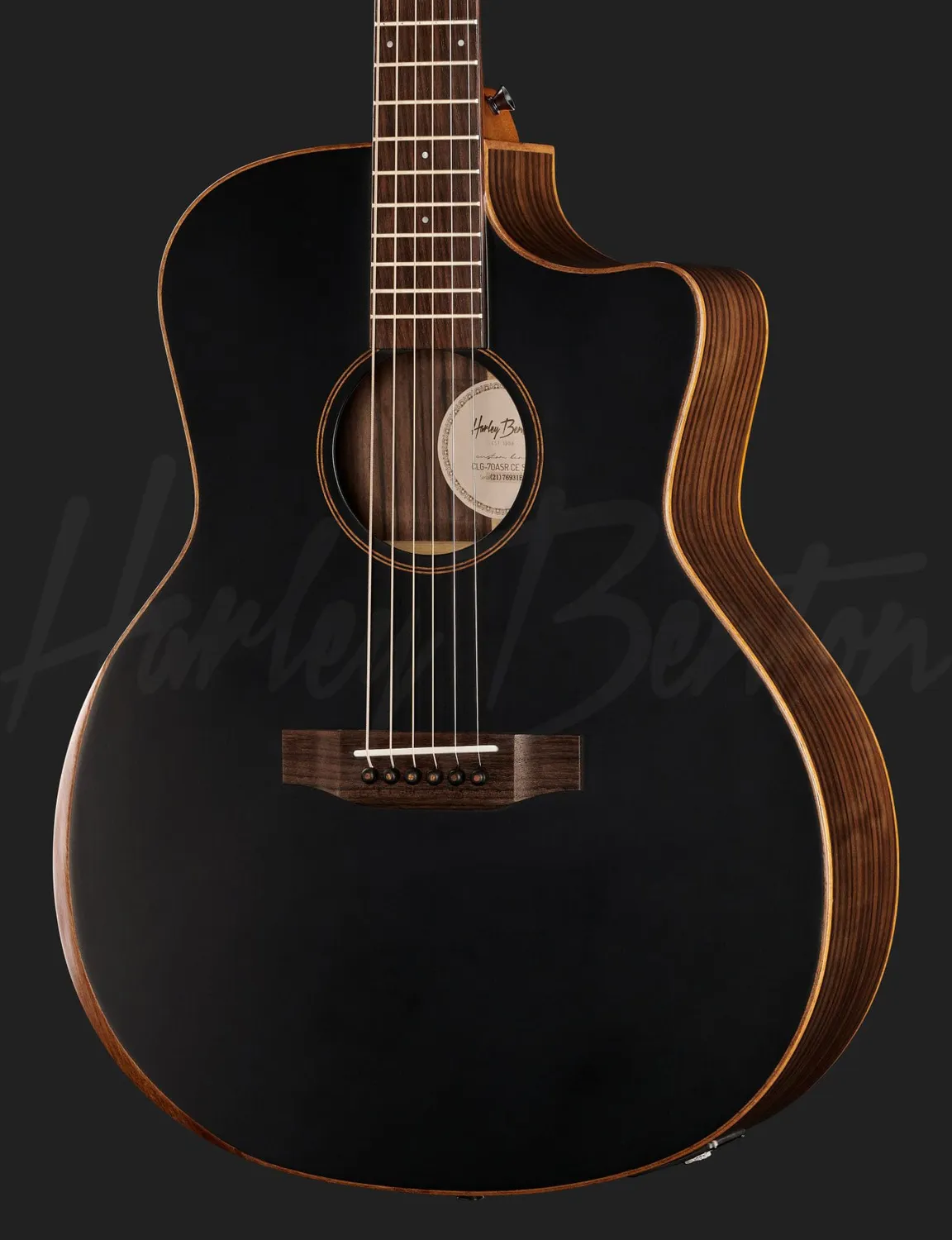 Harley Benton Custom Line CLG-70ASR CE Westerngitarre SBK massiv