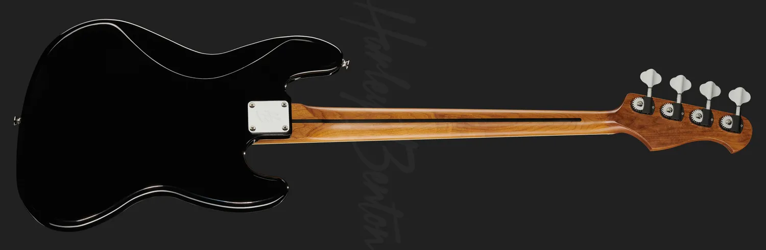 Harley Benton MV-4JB E-Bass Linkshänder Schwarz Alnico