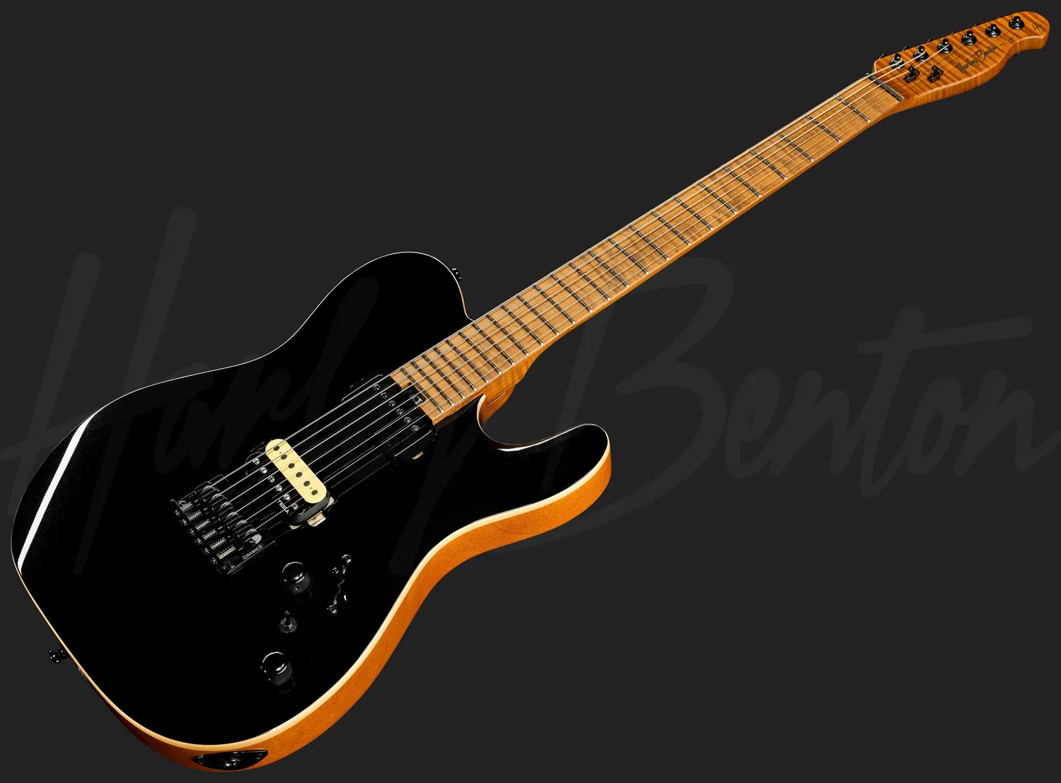 Harley Benton Fusion-T II HH MN HT BM E-Gitarre Black Metallic Humbucker