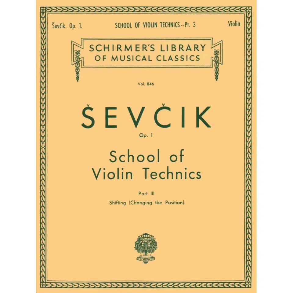 Sevcik School of Violin Technics Op 1 Book 3 Etüden Lagenwechsel