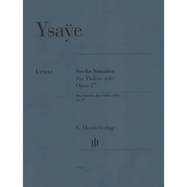Henle Ysaÿe 6 Sonaten Op. 27 Violine solo Urtext