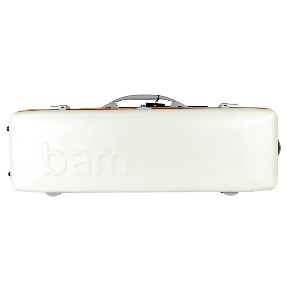 BAM Graffiti Hightech Violinkoffer 4/4 weiß-orange eckig
