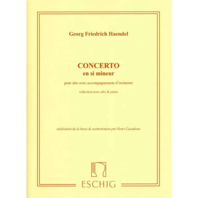 Händel Konzert h-moll Bratschennoten Klavier Durand
