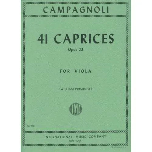 International Campagnoli 41 Capricen Op. 22 Viola Primrose