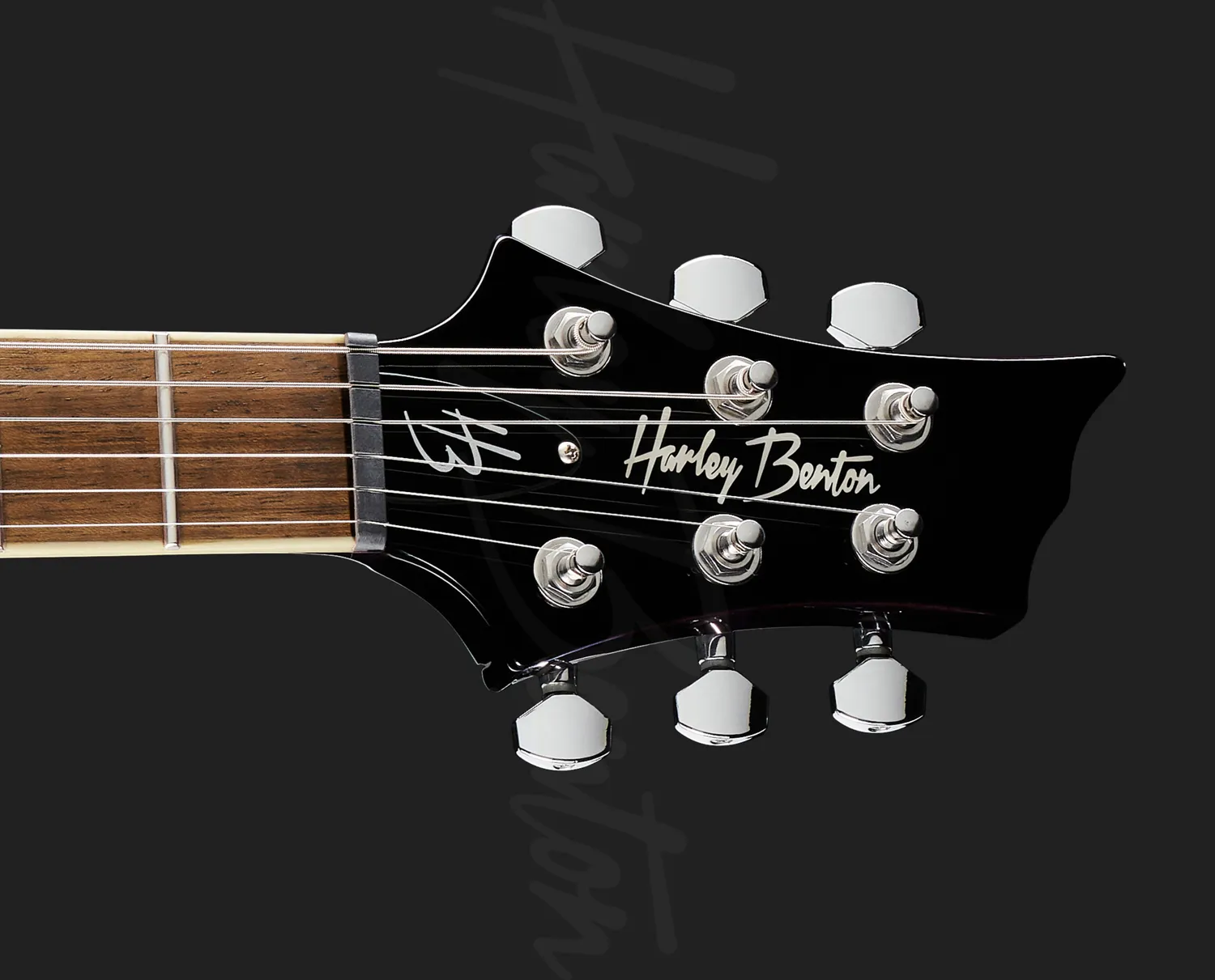 Harley Benton CST-24 E-Gitarre Purple Burst Ahorndecke Split