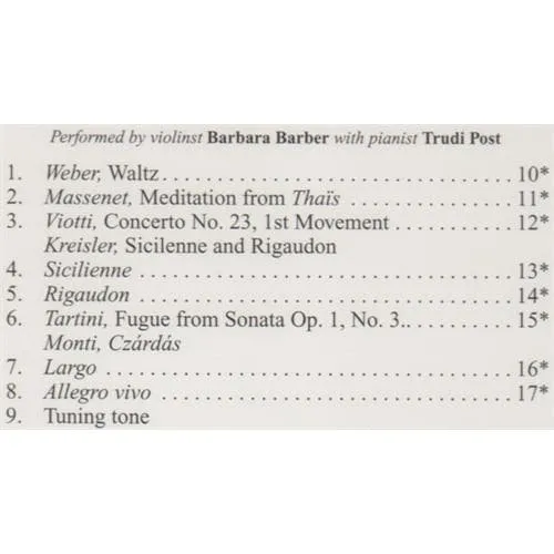 Barber Solos for Young Violinists Vol 5 CD Alfred Übungs-CD