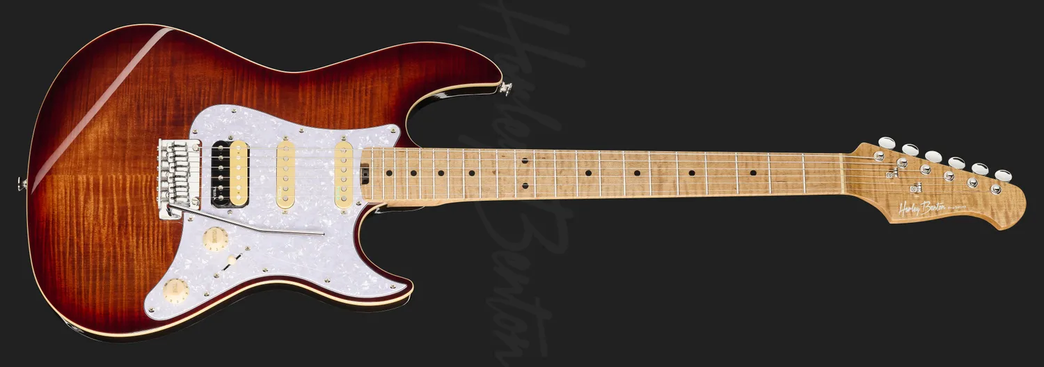 Harley Benton Deluxe ST-Modern Plus E-Gitarre Bengal Burst HSS