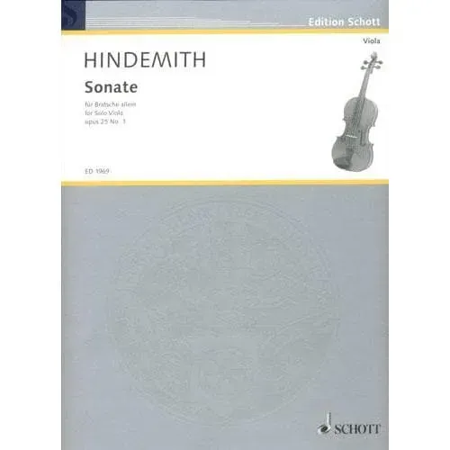 Schott Hindemith Sonate Op 25 Nr 1 Viola Solo Noten