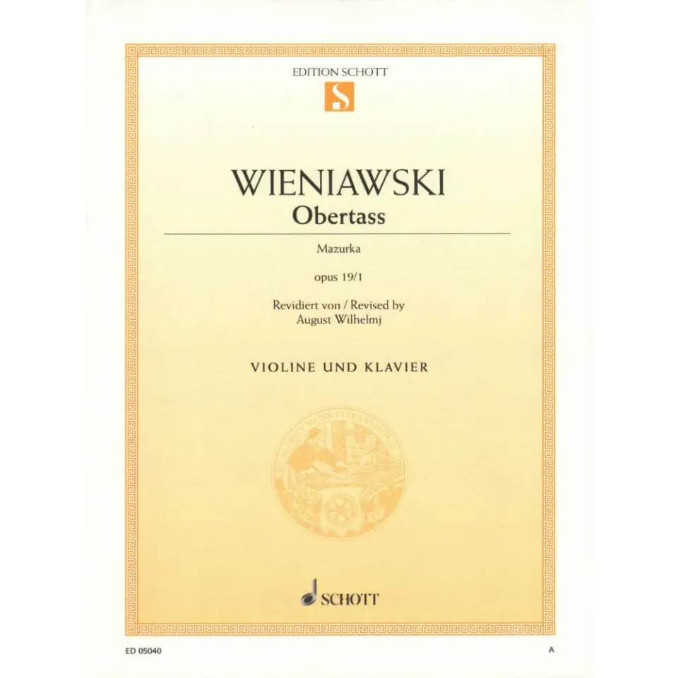 Shar Music Wieniawski Obertass Op 19 Noten Violine Klavier