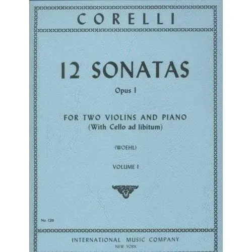 International Corelli Trio Sonaten Op.1 Vol.1 Noten 2 Violinen