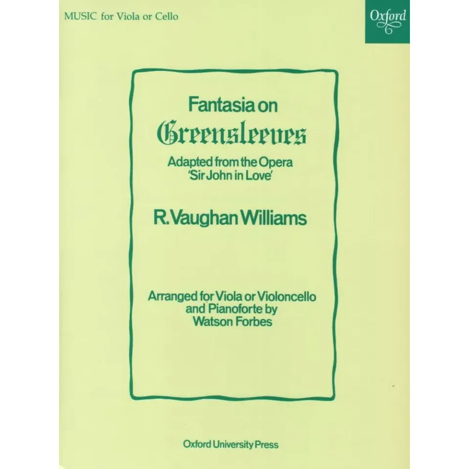 Oxford Vaughan Williams Greensleeves Noten Viola Cello lyrisch