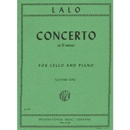 International Lalo d-moll Cellokonzert Noten Cello Klavier
