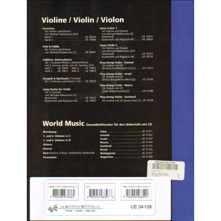 Shar Music World Music Madagascar Play-Along Noten Violine Klavier