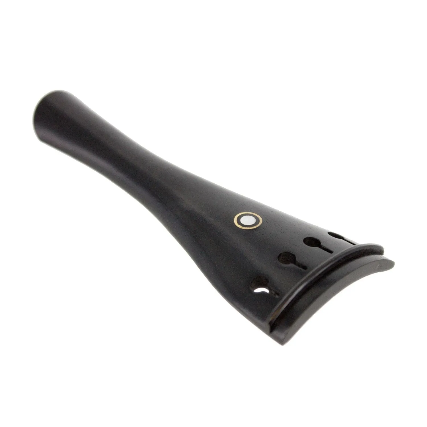 Ebenholz Saitenhalter Violine Goldring Perlmutt 4/4-1/8