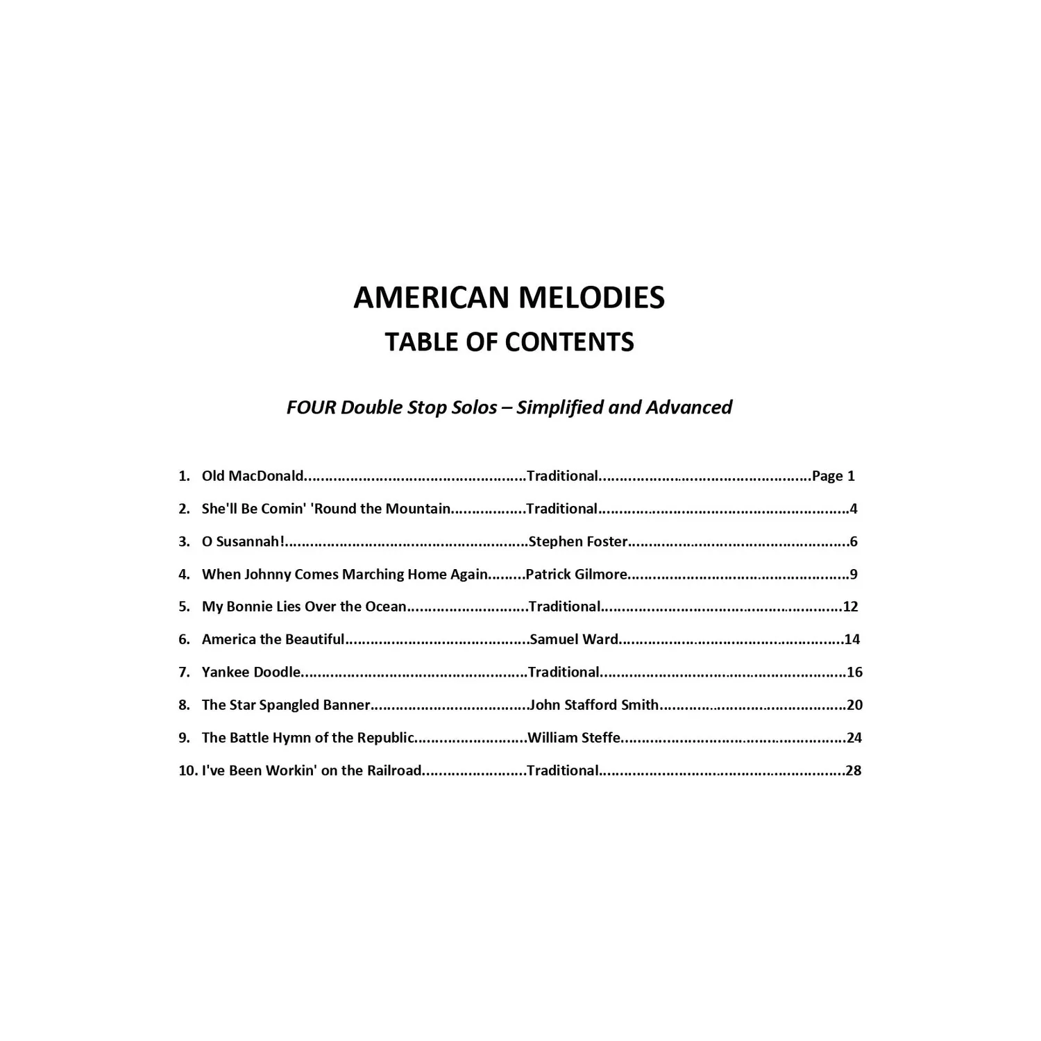 Shar American Melodies Double Stop Solos I & II Violinnoten Download
