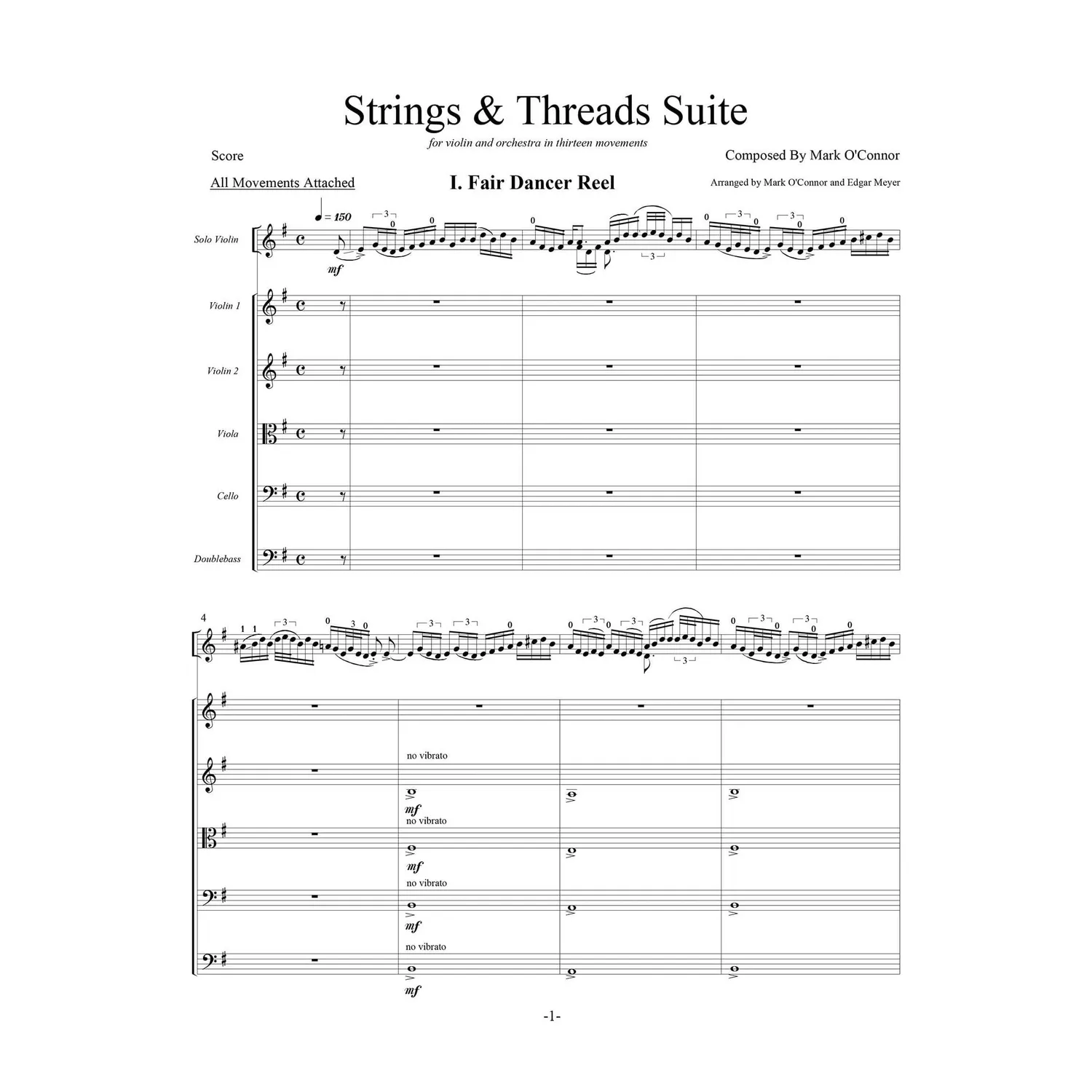 Mark O'Connor Strings & Threads Suite Partitur Download