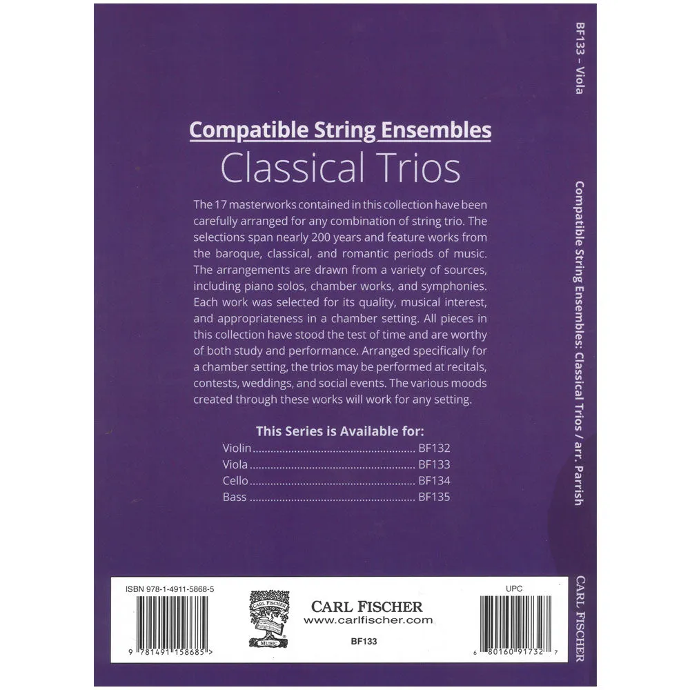 Parrish Classical Trios Notenheft Violine Streichtrio variabel