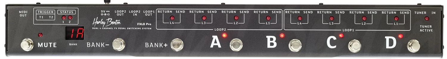 Harley Benton Standard FXL8 Pro Loop-Switcher 8-fach MIDI