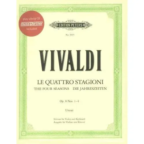 Peters Vivaldi Vier Jahreszeiten Violinenoten komplett mit CD