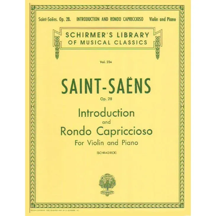 Saint-Saëns Op. 28 Violinnoten Introduction Rondo Schradieck